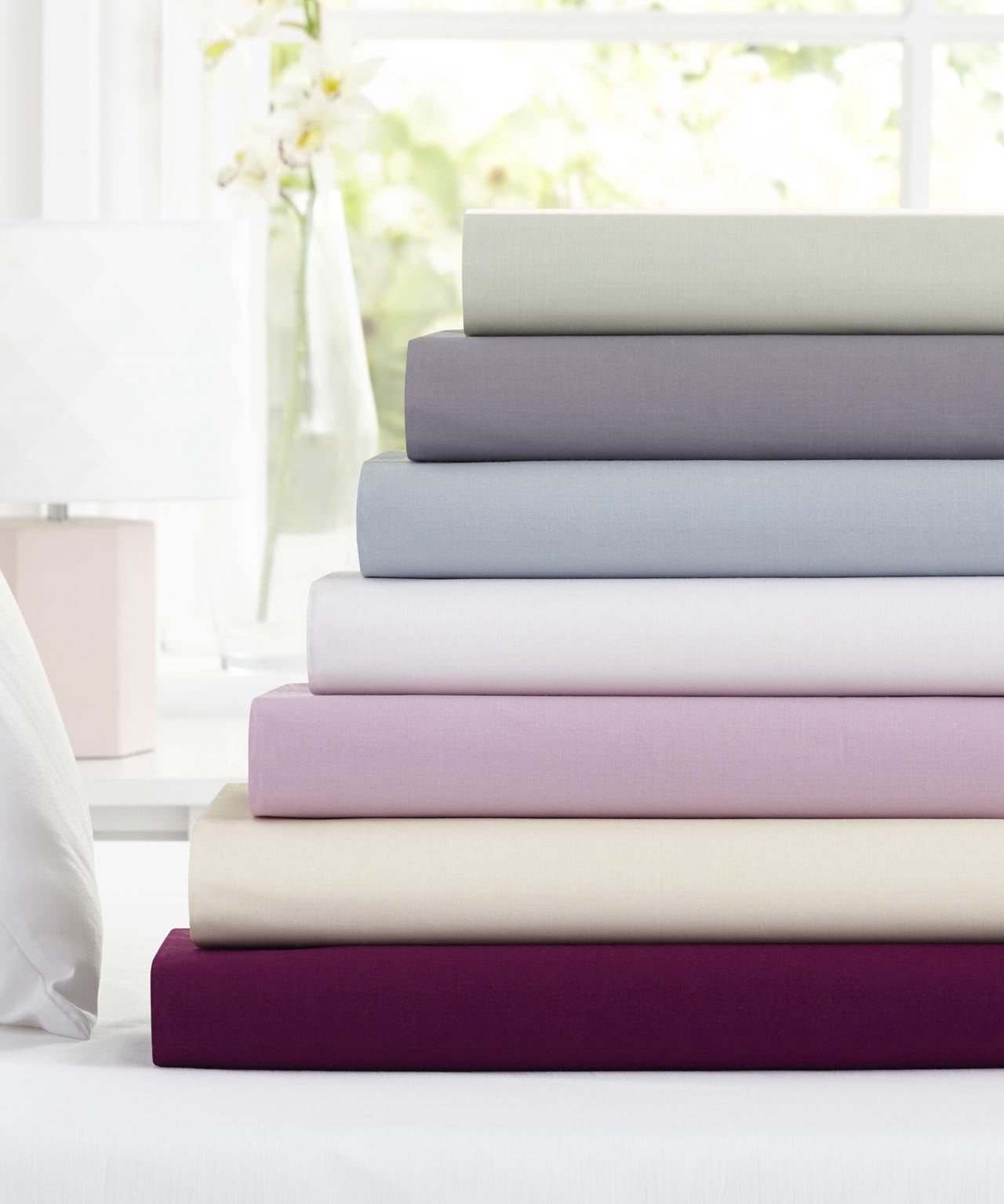 Easy-Care Plain Dye Fitted Sheet