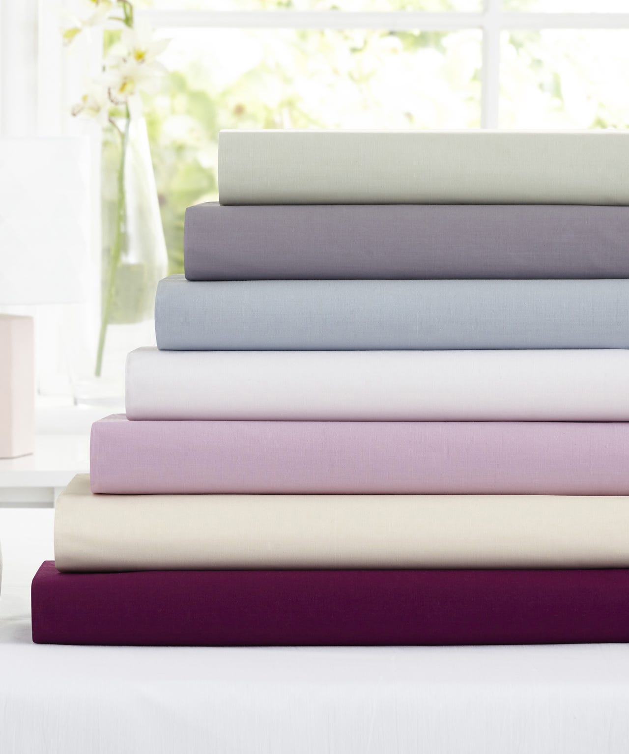 Easy-Care Plain Dye Pillowcases