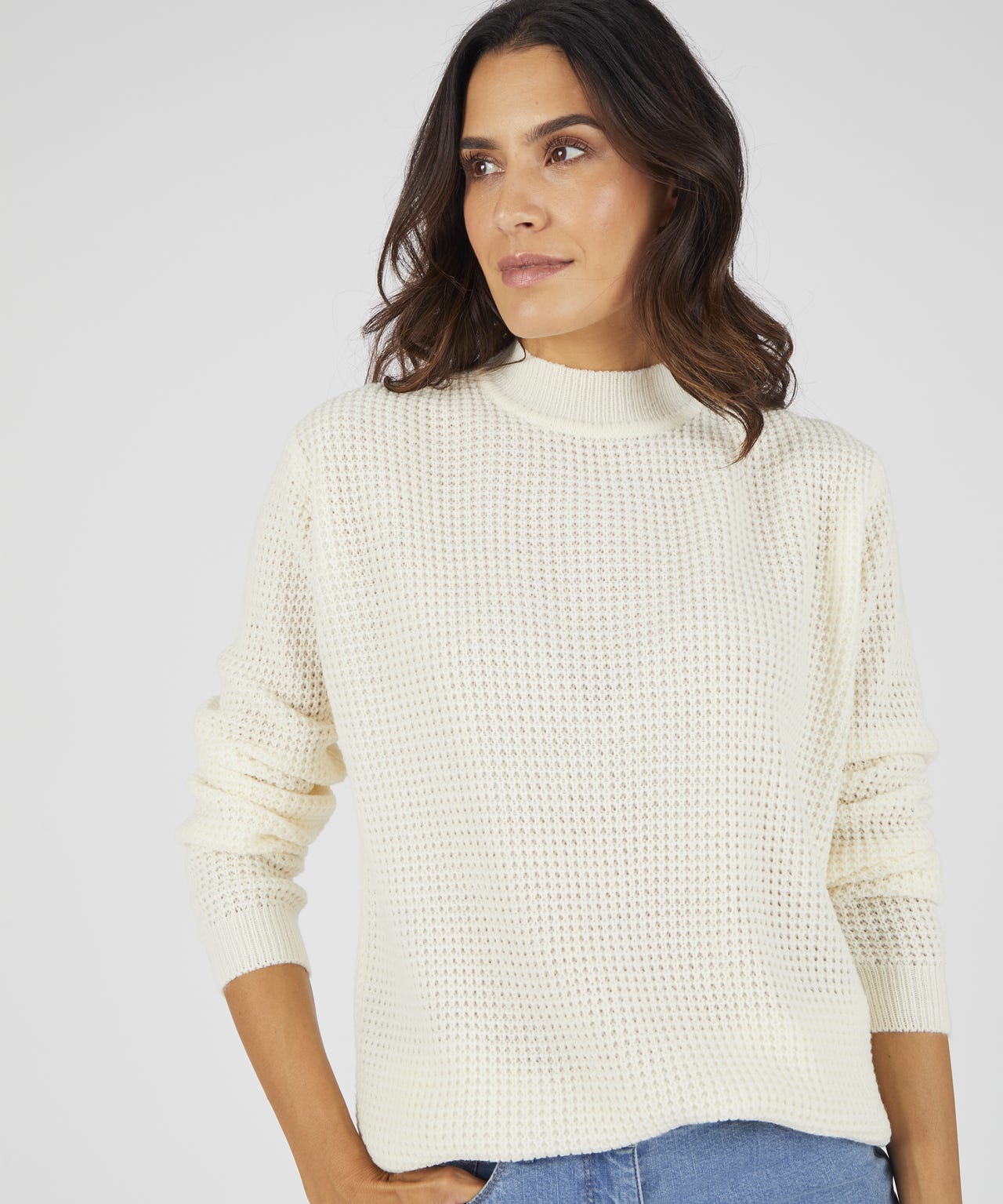 Waffle Turtleneck Jumper