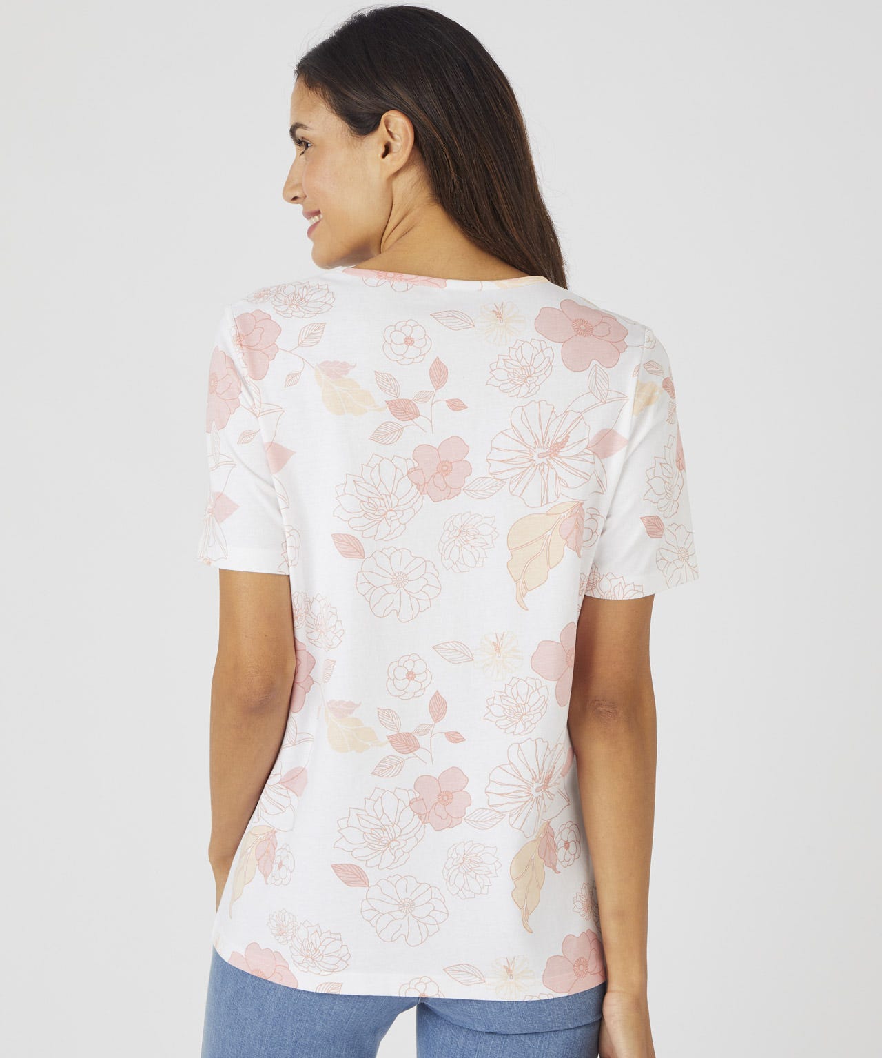 Floral Print Cotton T-shirt