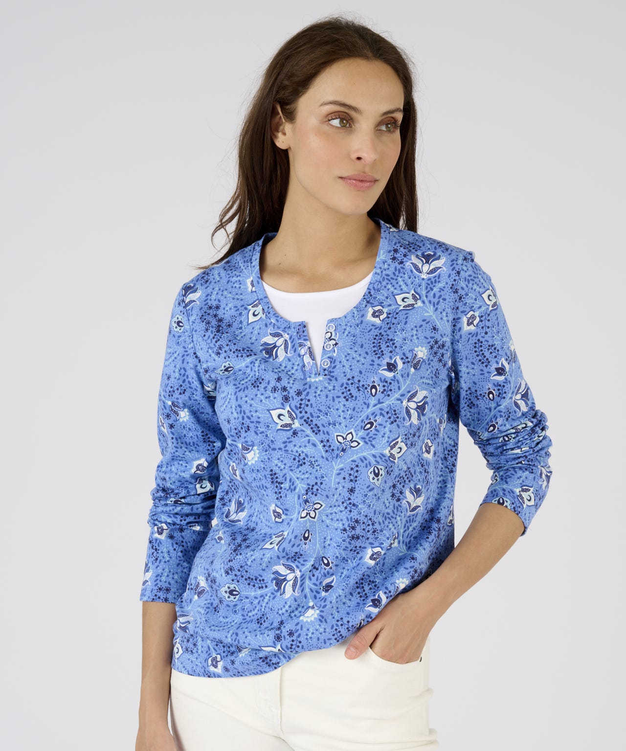 Printed Mock 2-in-1 Top