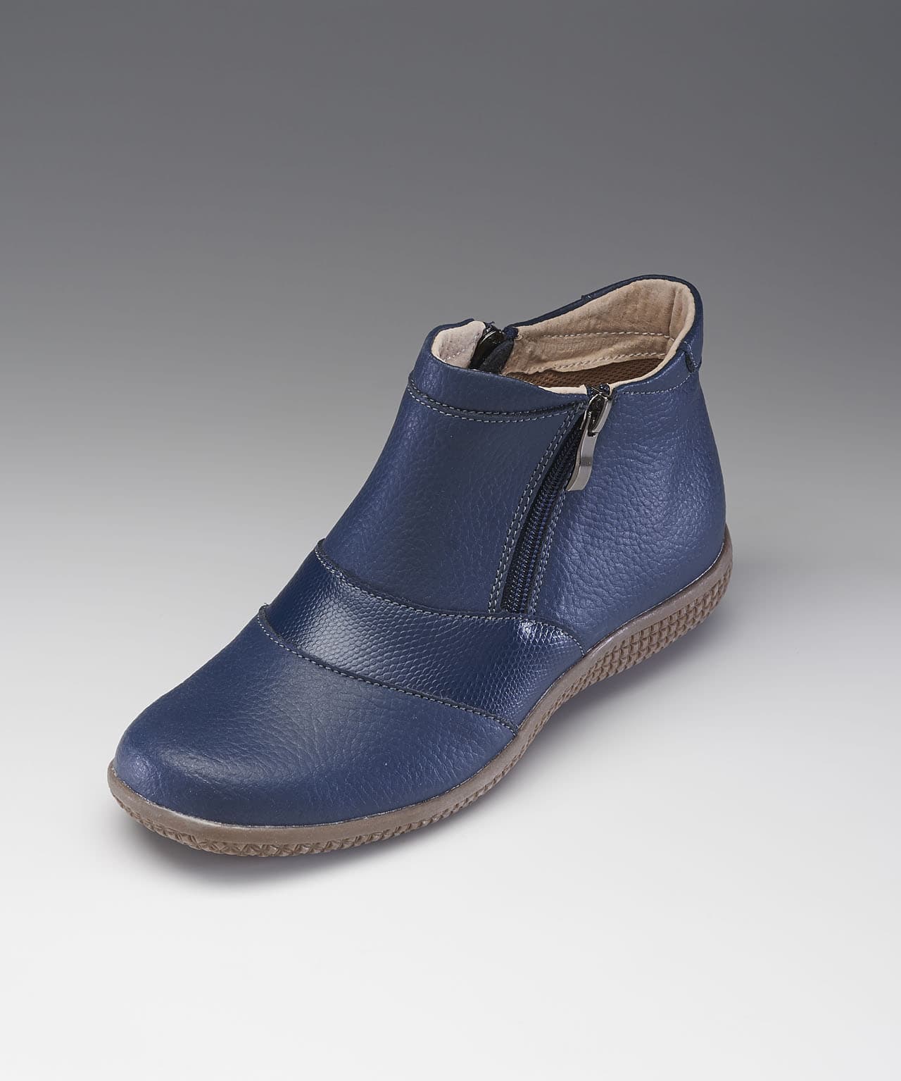 Zip Up Leather Boots