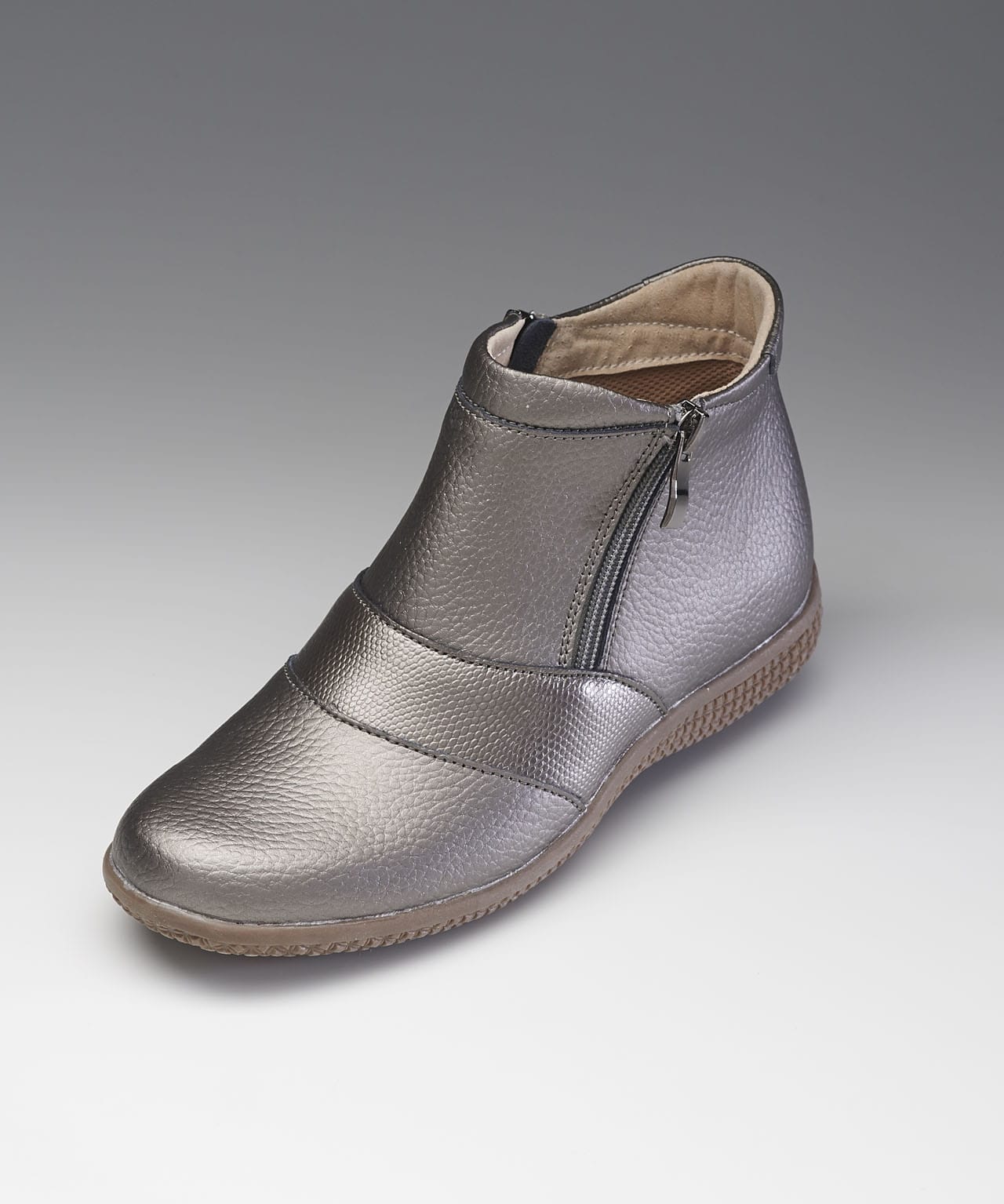 Zip Up Leather Boots