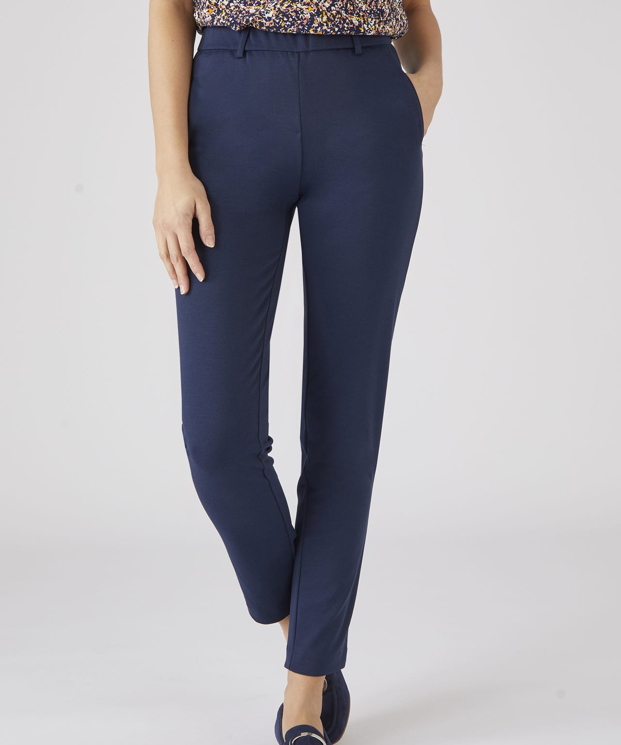 Secret Stretch Ponte Tapered Leg Trousers