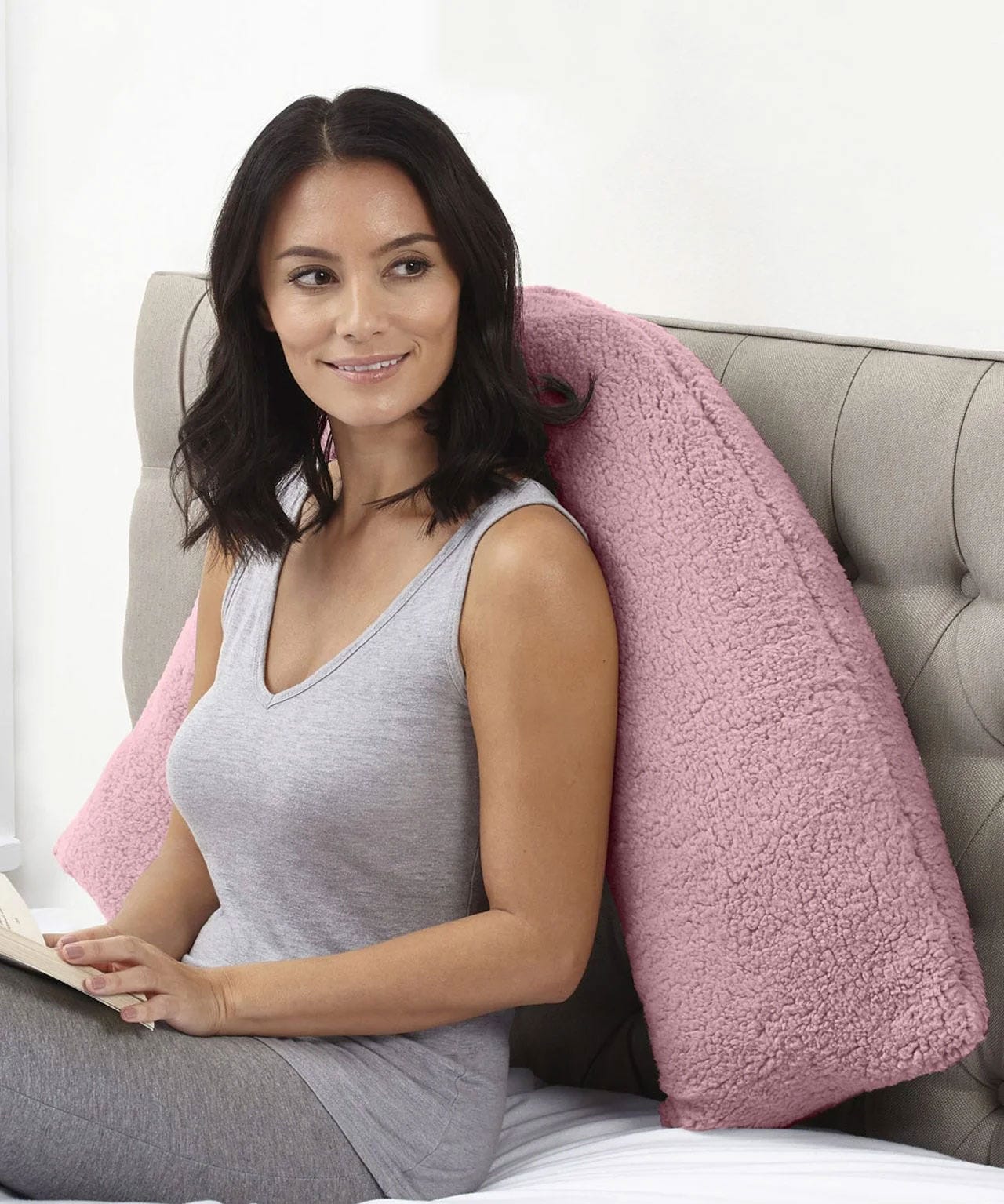 Super soft fleece v-shape pillow
