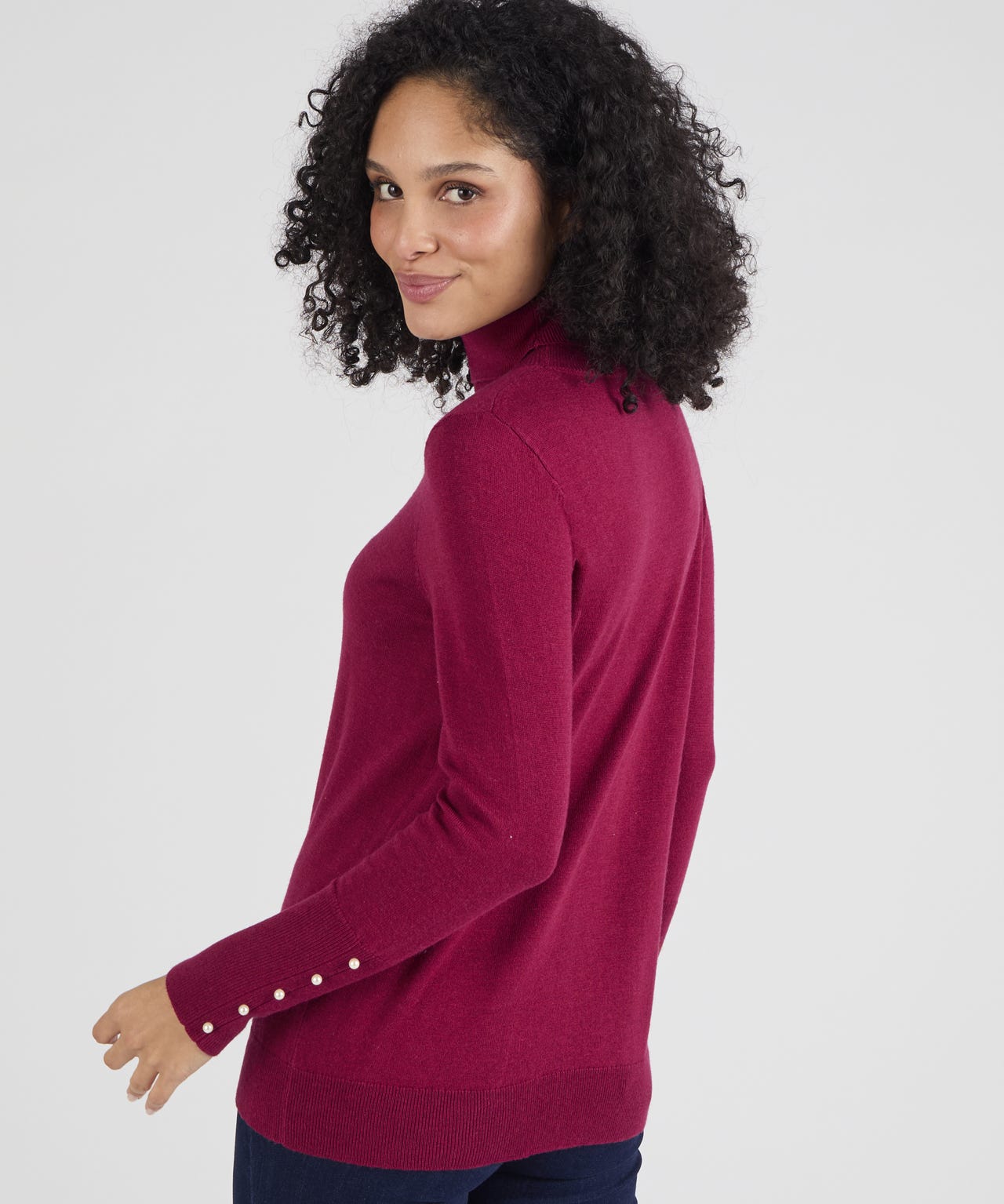 Skin Soft Button Sweater