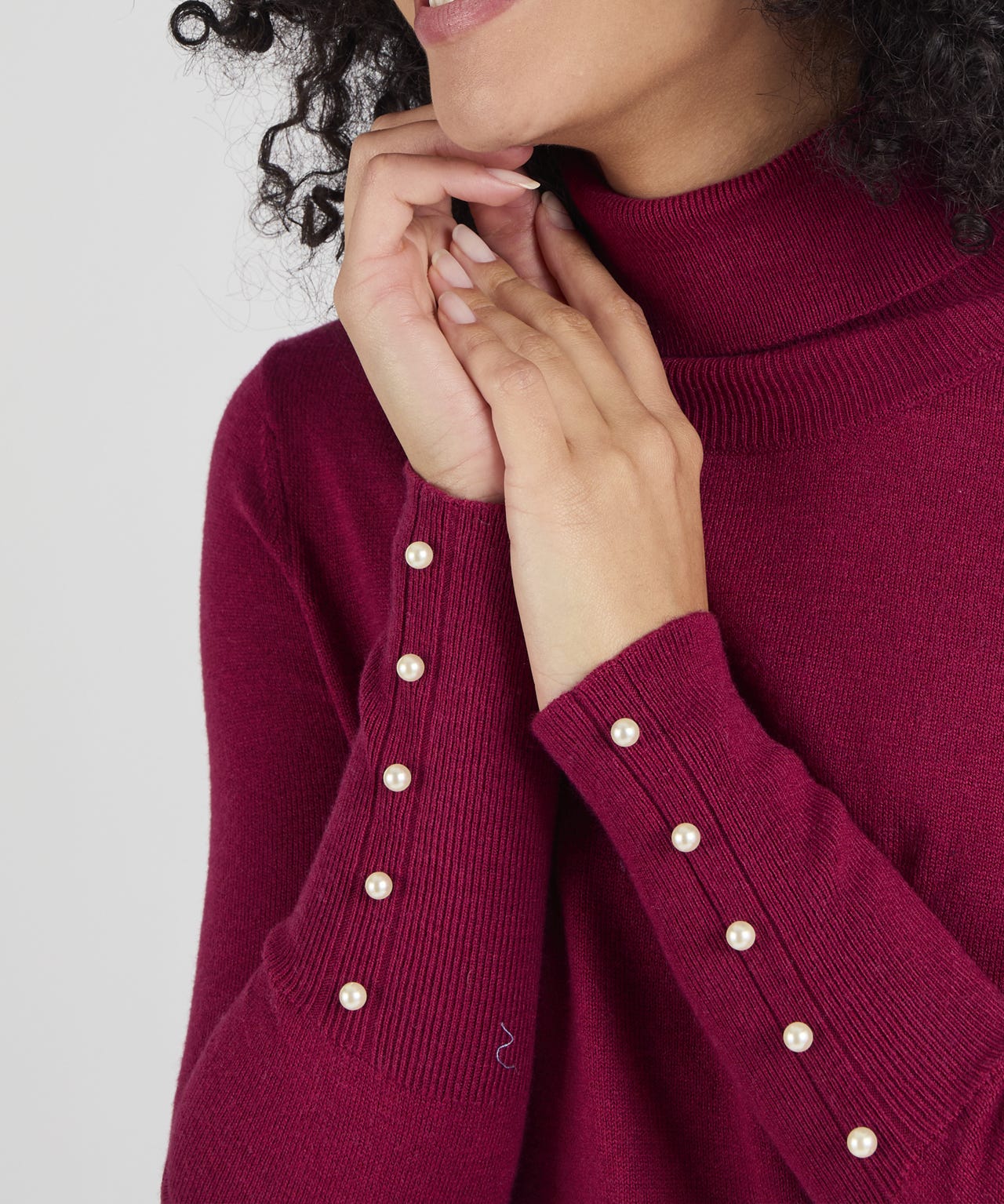 Skin Soft Button Sweater