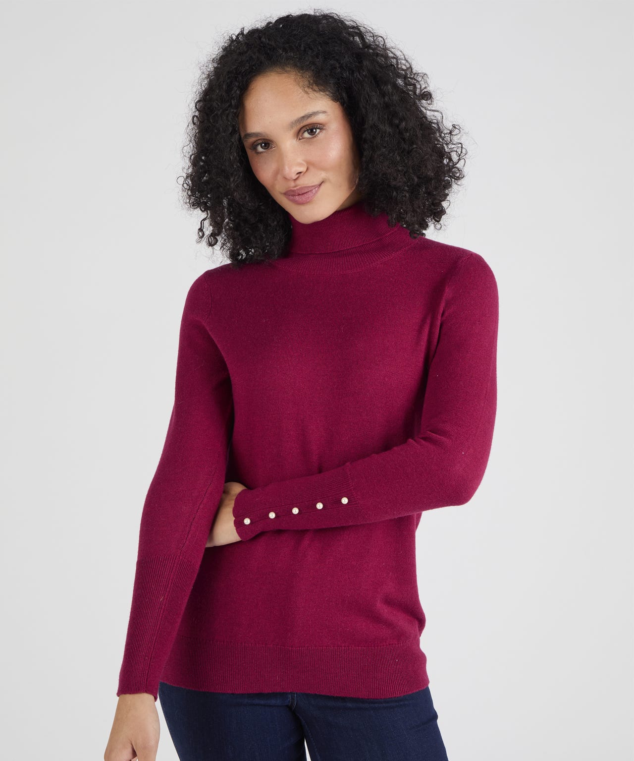 Skin Soft Button Sweater