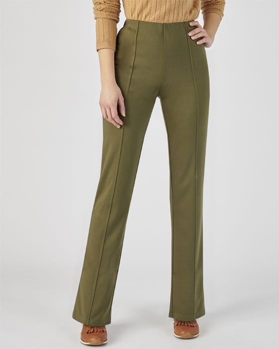 Secret Stretch Ponte Straight-Leg Trousers