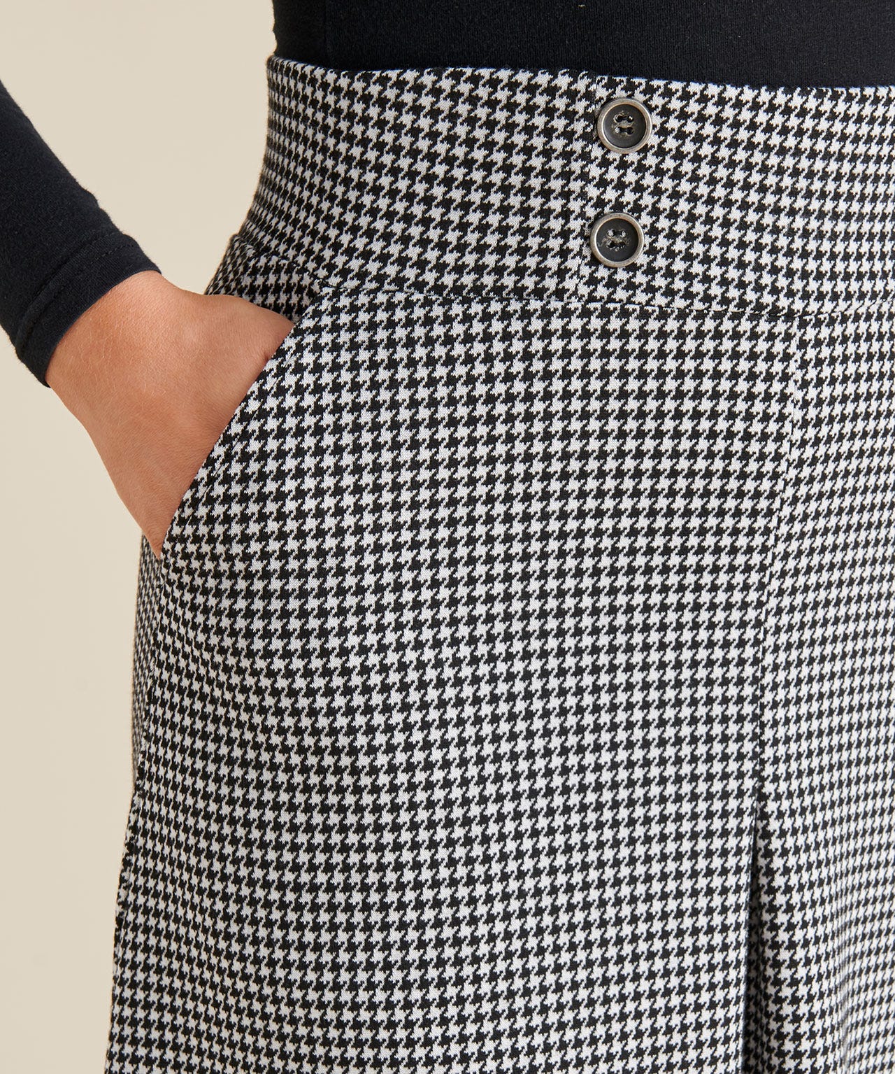 Button Detail Skirt