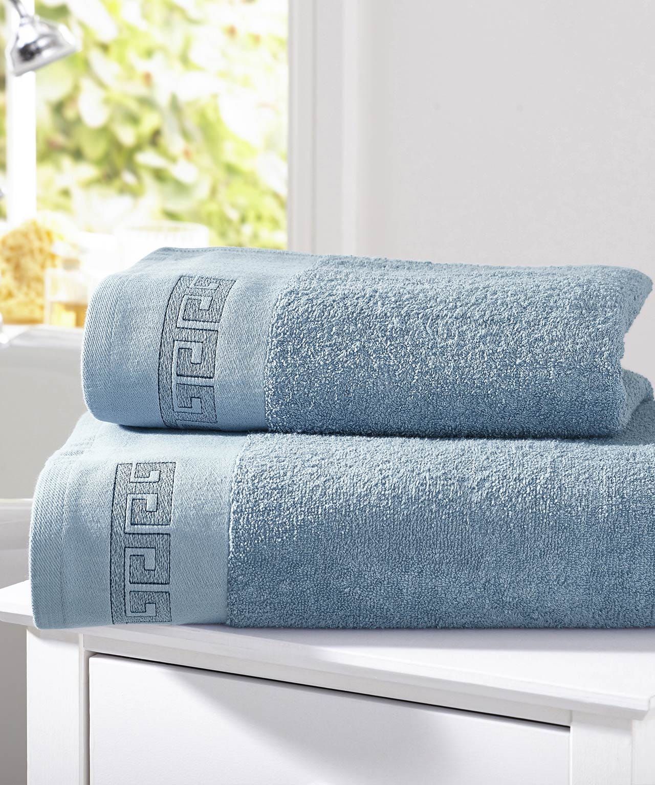 Pack of 2 Greek key towels