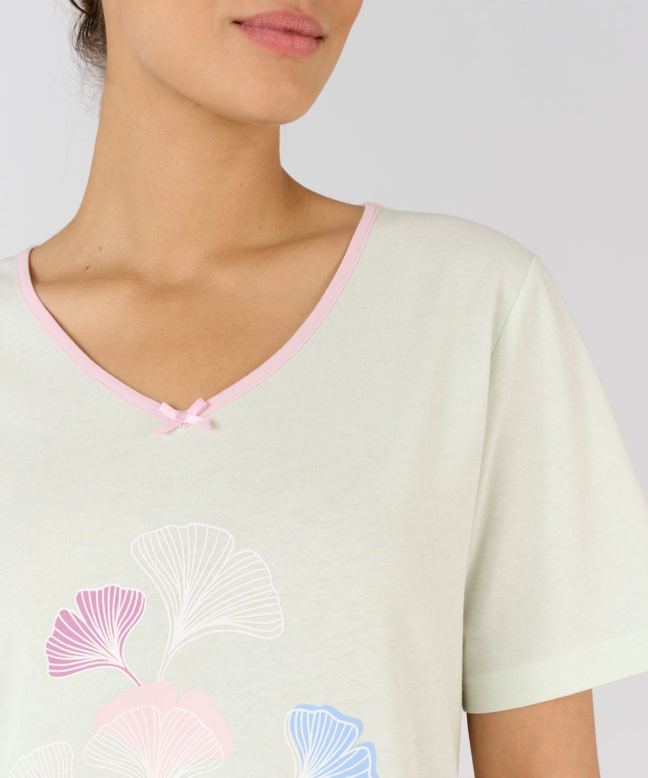 Pack of 2 Short Sleeve Cotton Crop Pyjamas