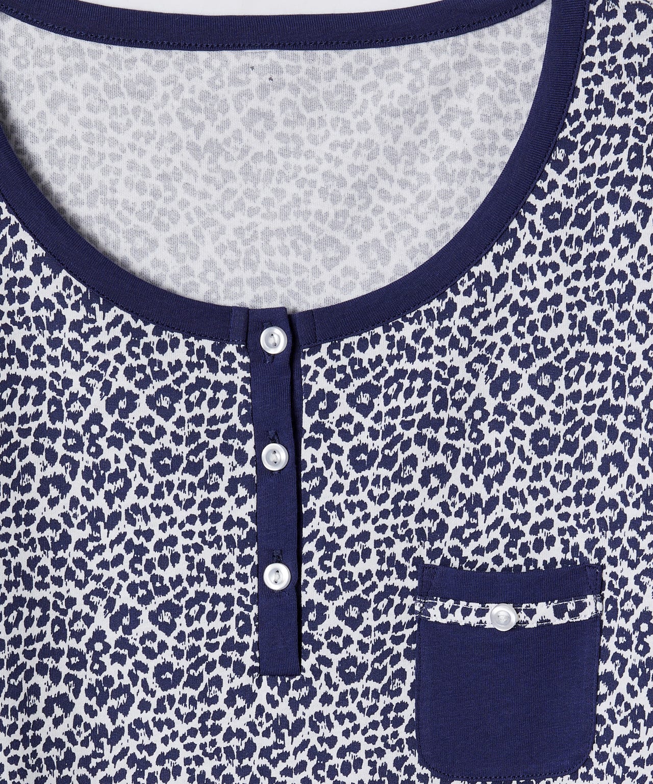 Animal Print Long Sleeve Nightdress