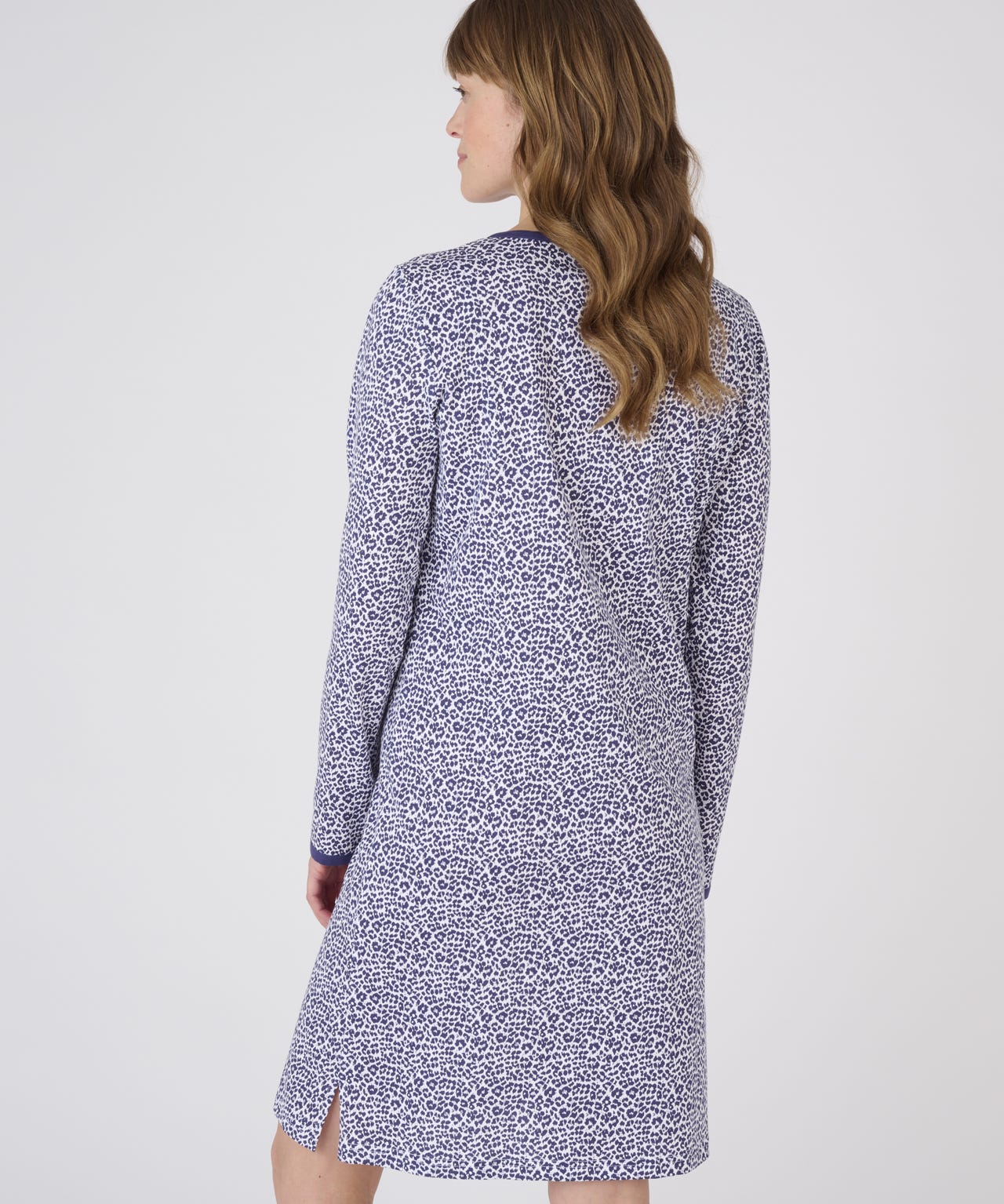 Animal Print Long Sleeve Nightdress