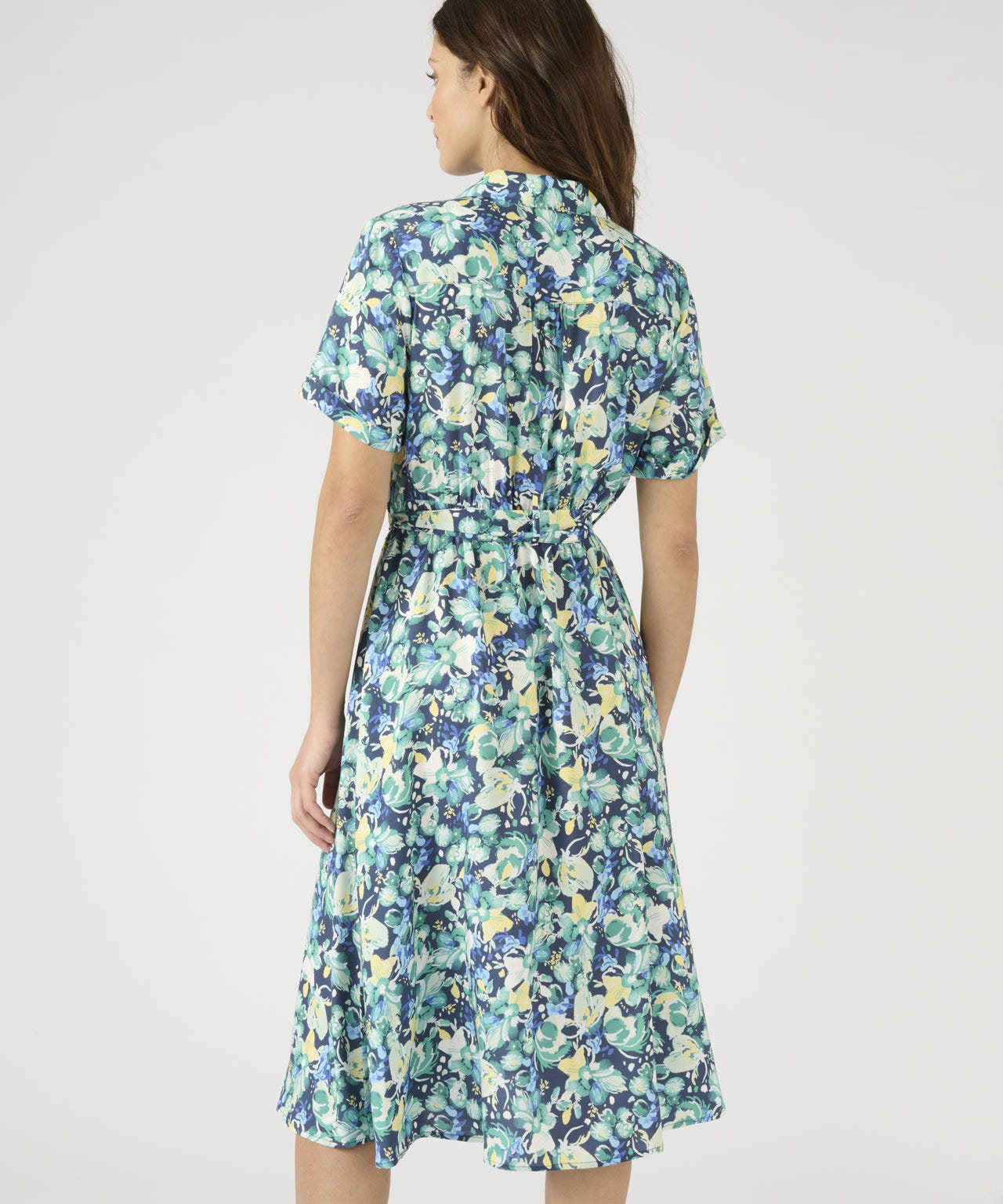 Button-through Print Dress