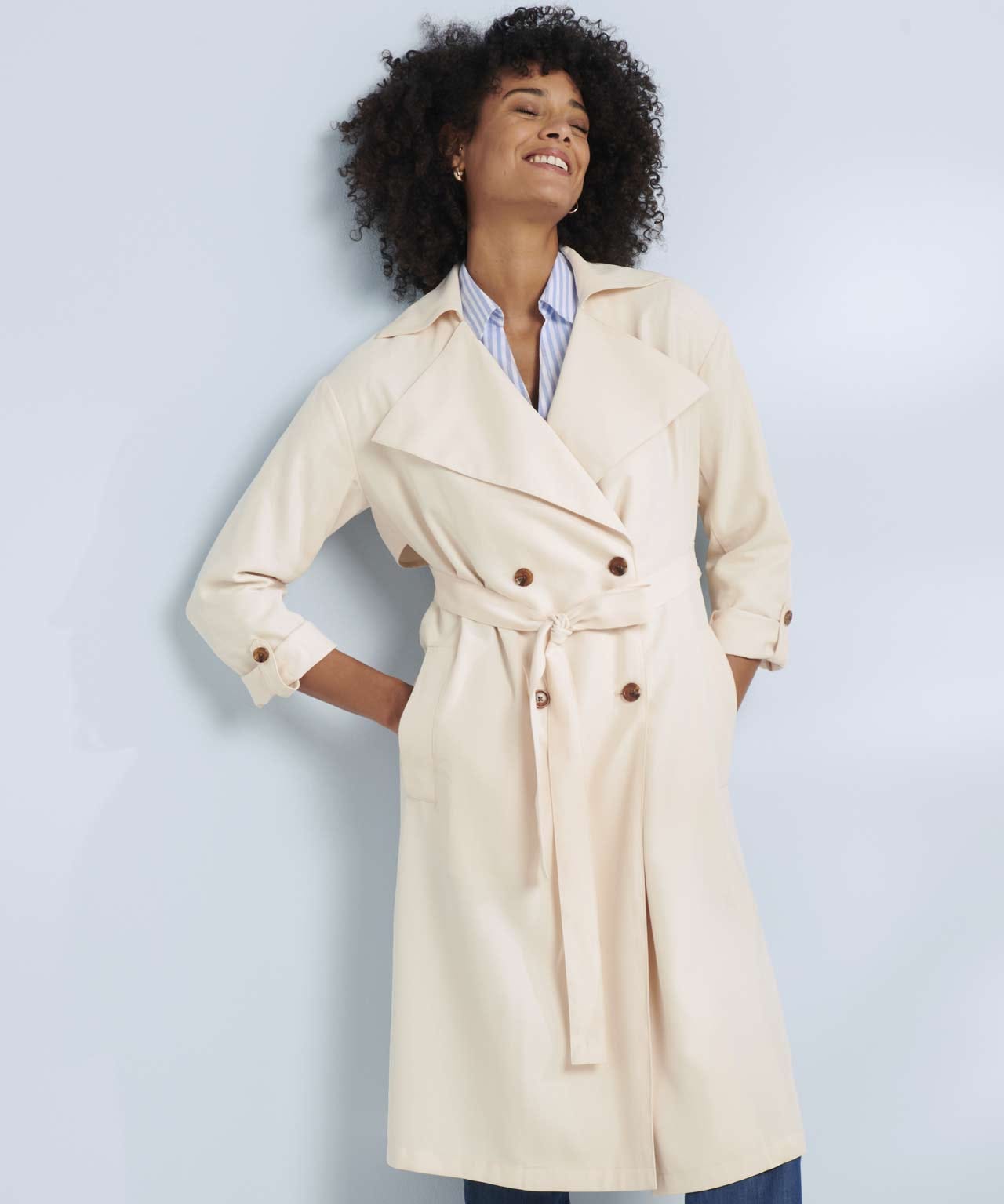 Viscose Trench Coat