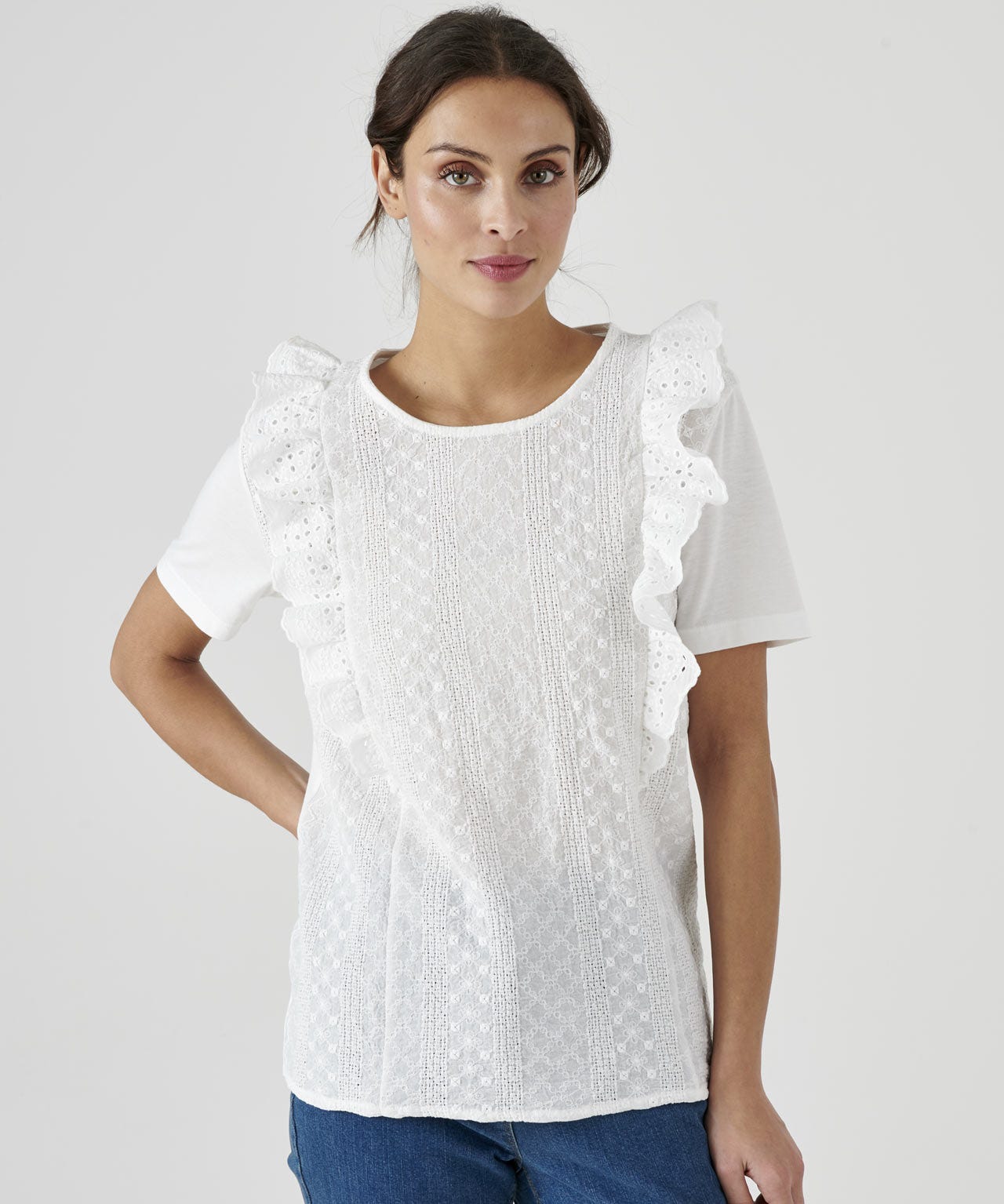 Frill Trim T-shirt