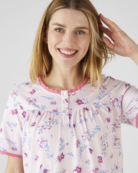 Floral Cotton Jersey Nightdress
