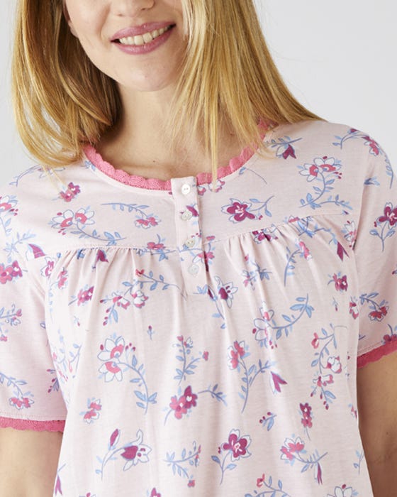 Floral Cotton Jersey Nightdress