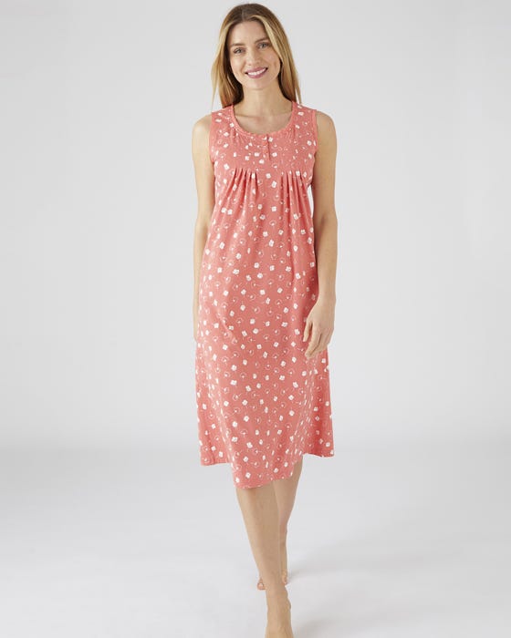 Pack of 2 Sleeveless Cotton Nightdresses