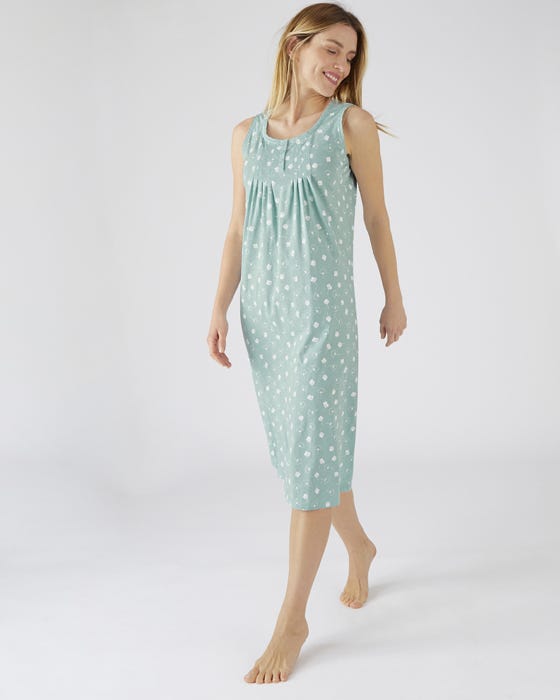 Pack of 2 Sleeveless Cotton Nightdresses