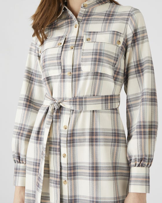 Check Shirt Style Dress