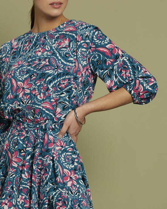 Paisley Print Dress