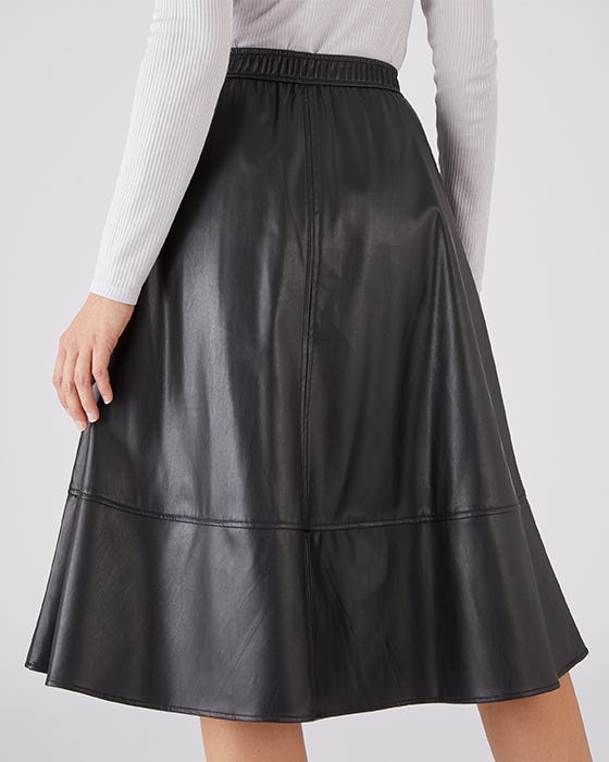 Faux Leather Skirt