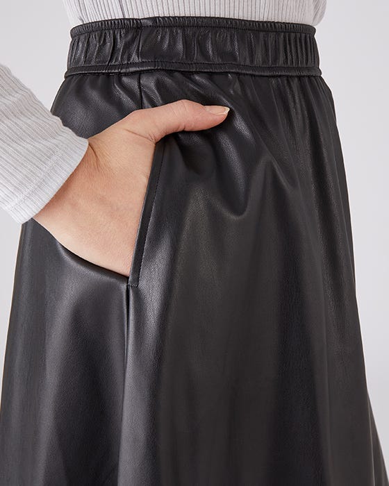 Faux Leather Skirt