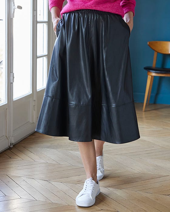 Faux Leather Skirt