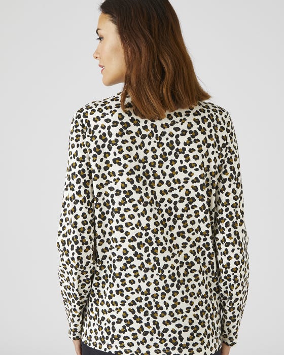 Turtleneck Long Sleeved Cotton T-shirt