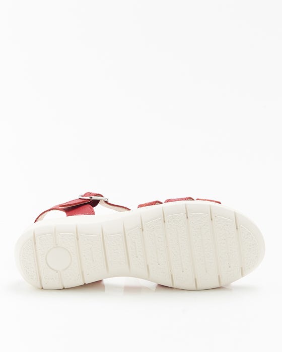 Triple-strap Leather Sandal