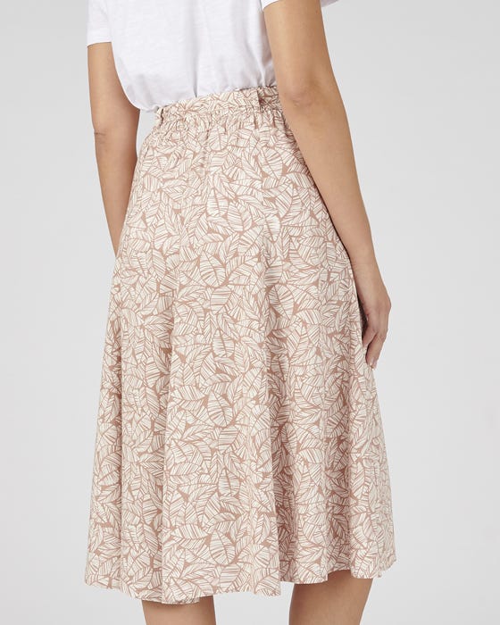 Printed Panelled Skirt