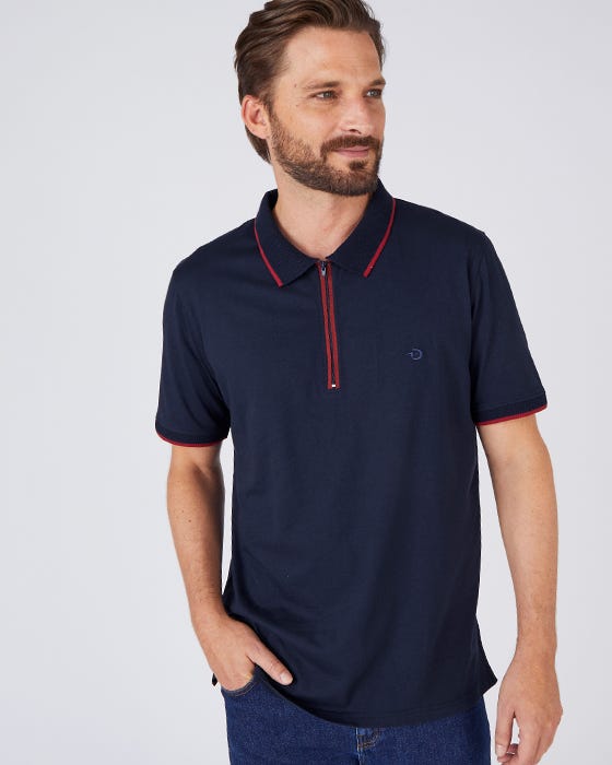 Zip Detail Polo
