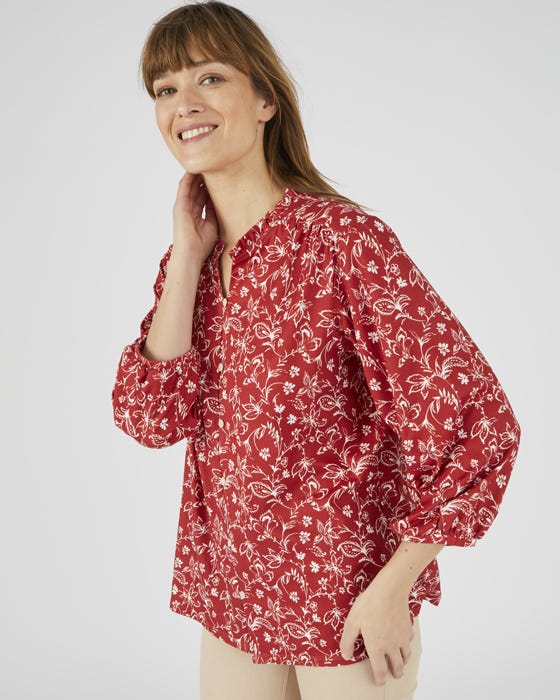 Printed Blush Blouse