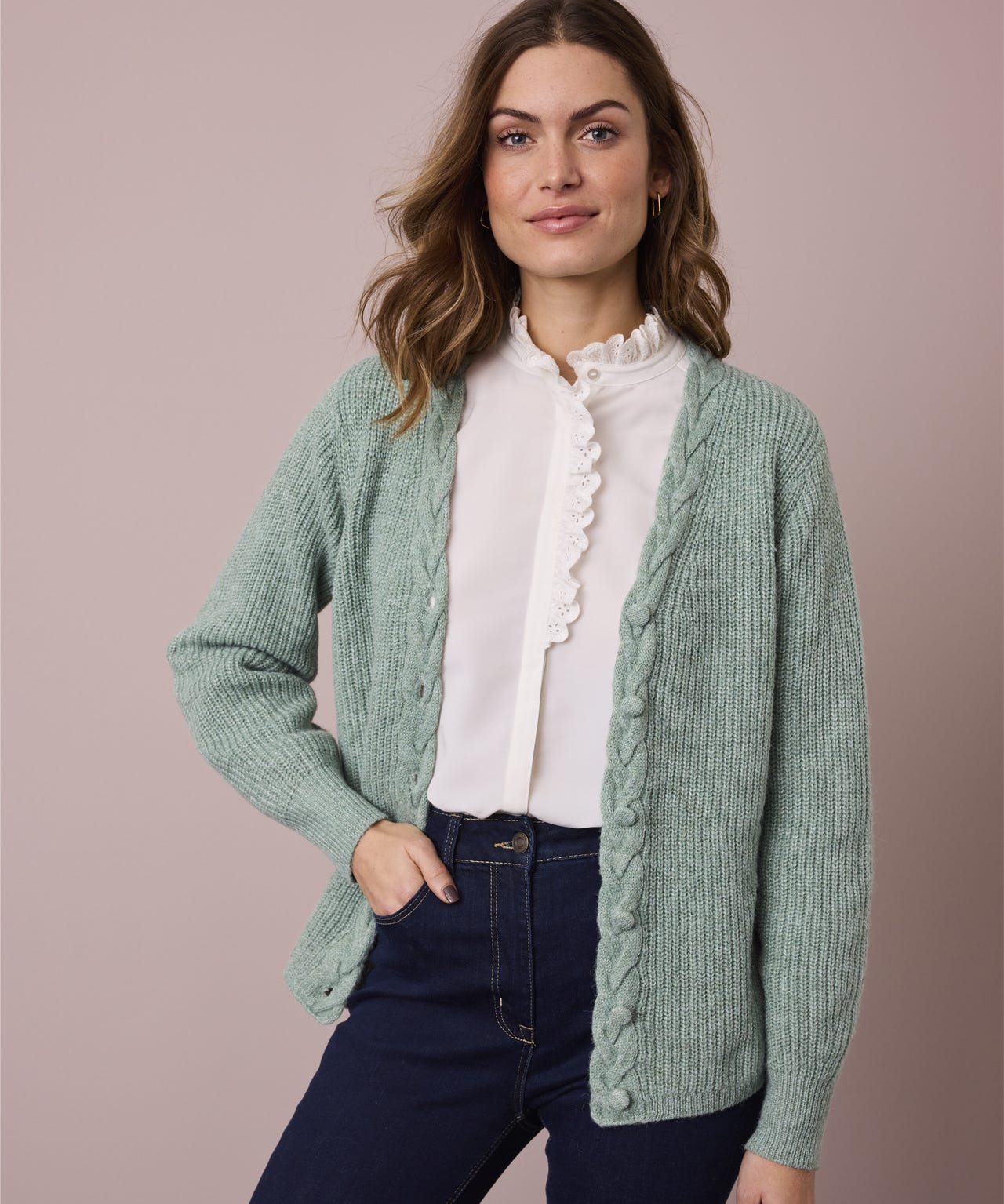 Toasty Thermal Recycled Cable Cardigan