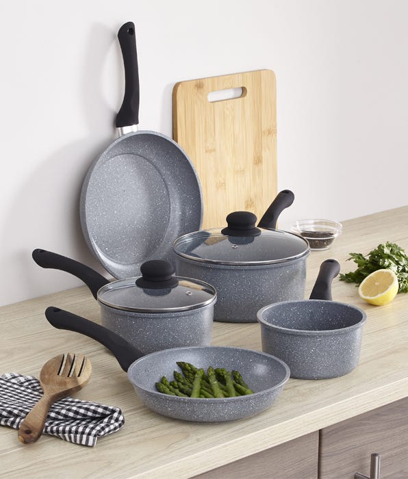 5-piece Durastone Forged carbon steel cookware set