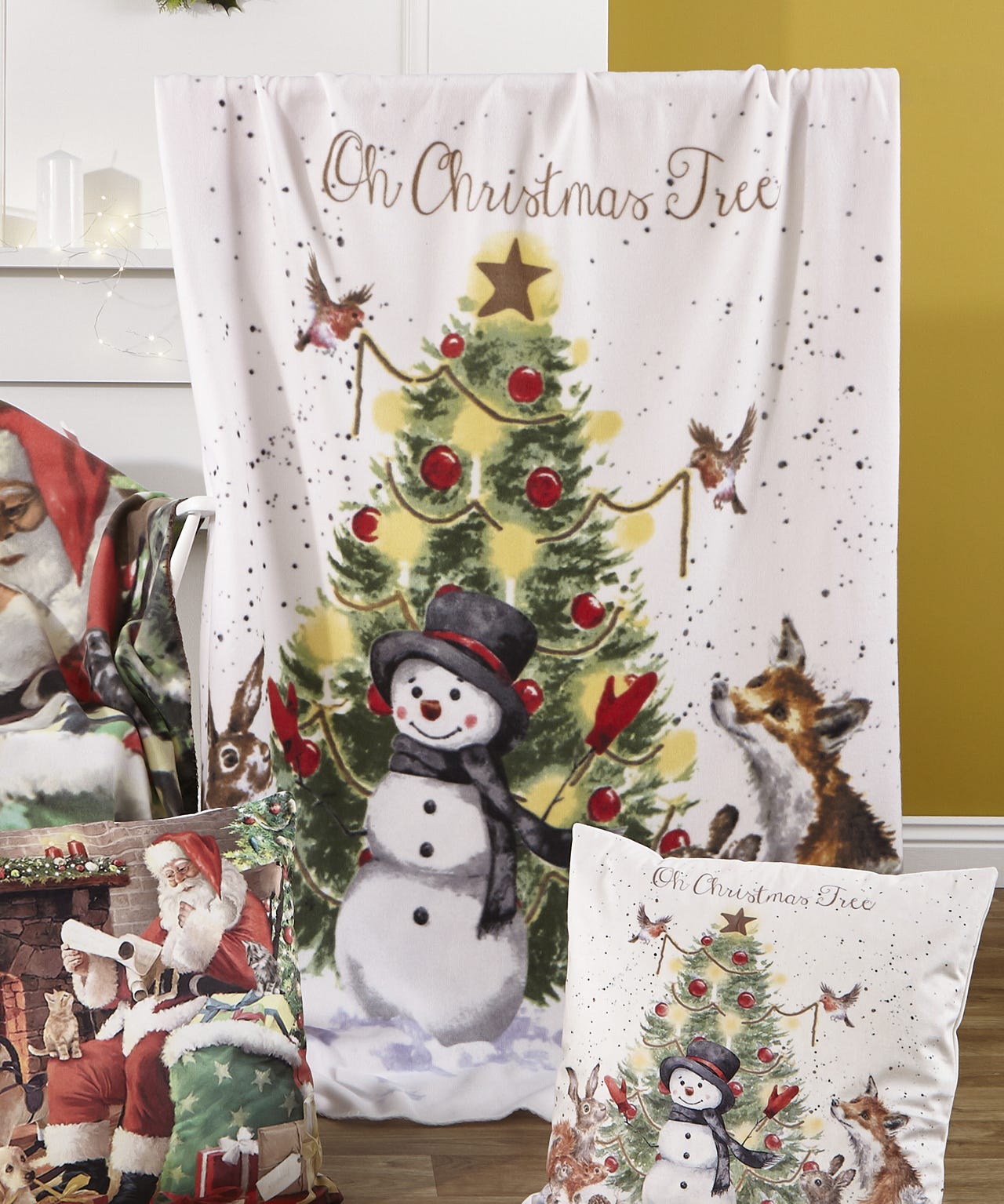 Pack of 2 snowmen throws
