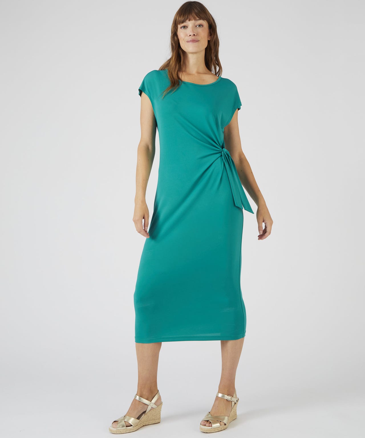 Side Tie Jersey Dress