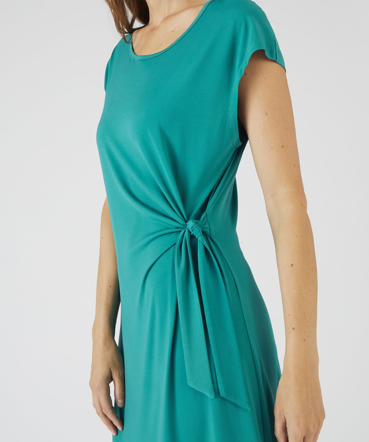 Side Tie Jersey Dress