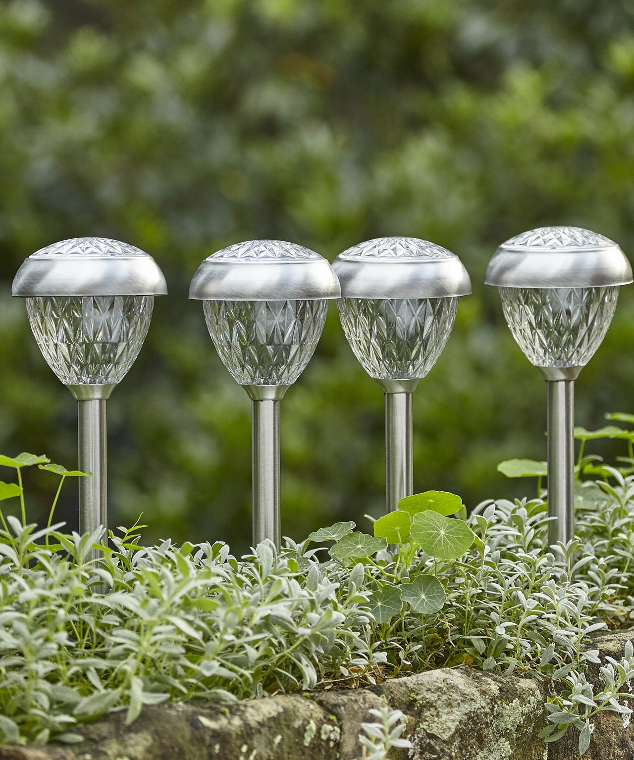 Pack of 4 colour-changing Solar path lights