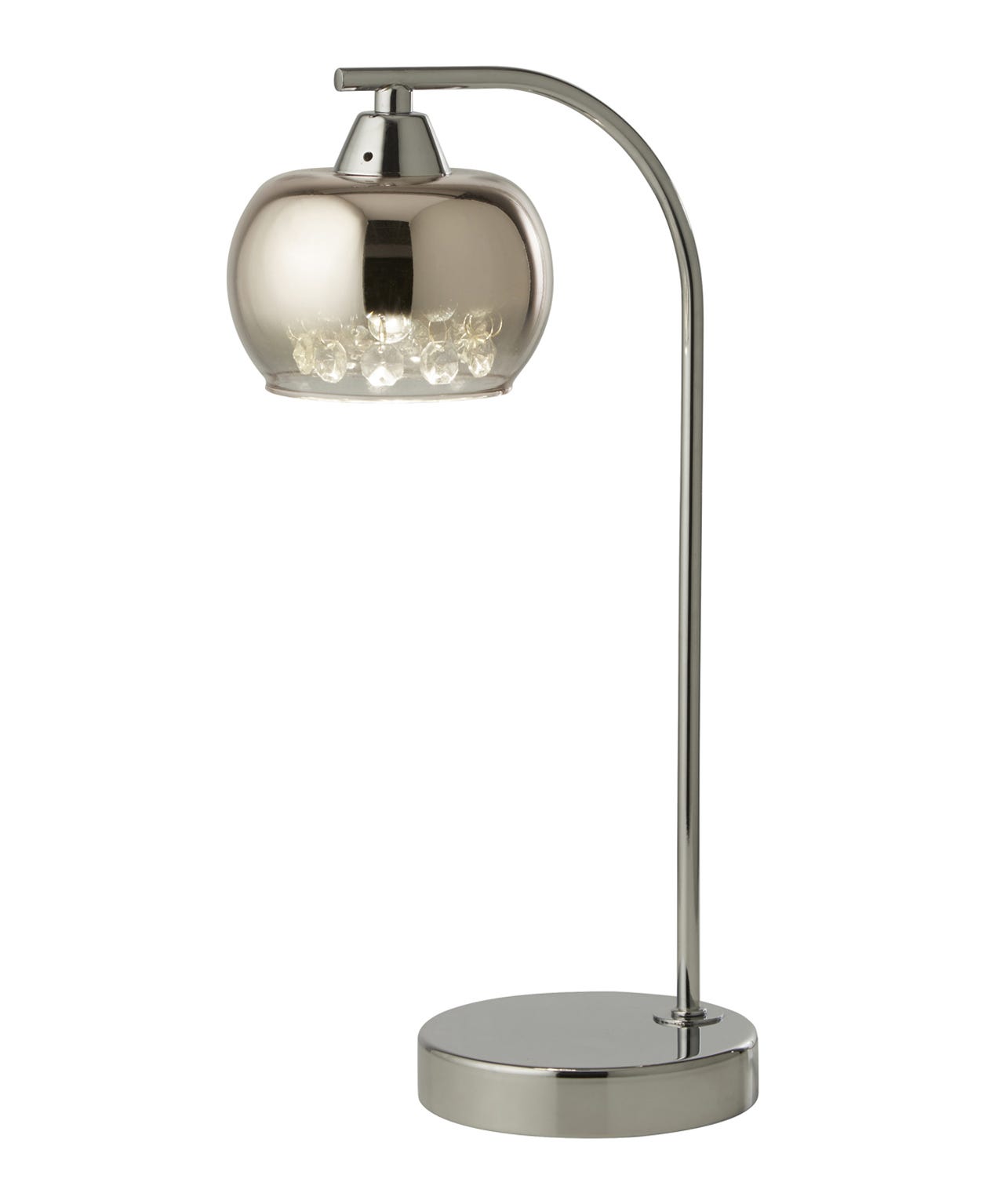 Rose Chrome Glass Table Lamp