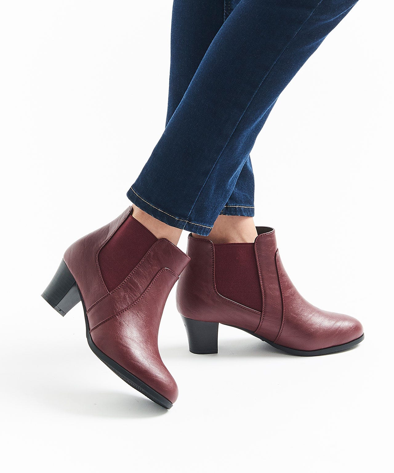 Cushion-walk Heeled Ankle Boots