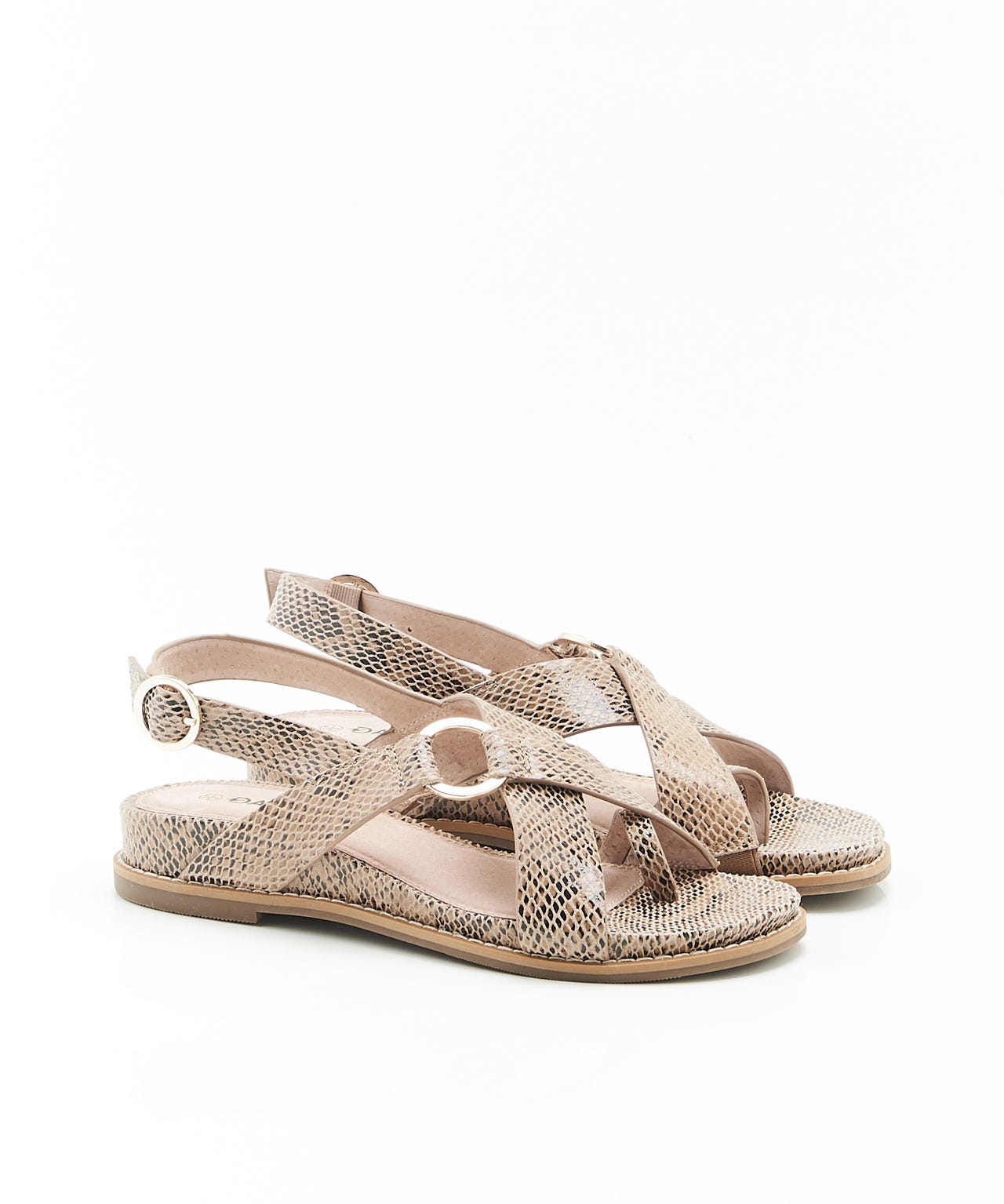 Reptile Print Toe Loop Sandal