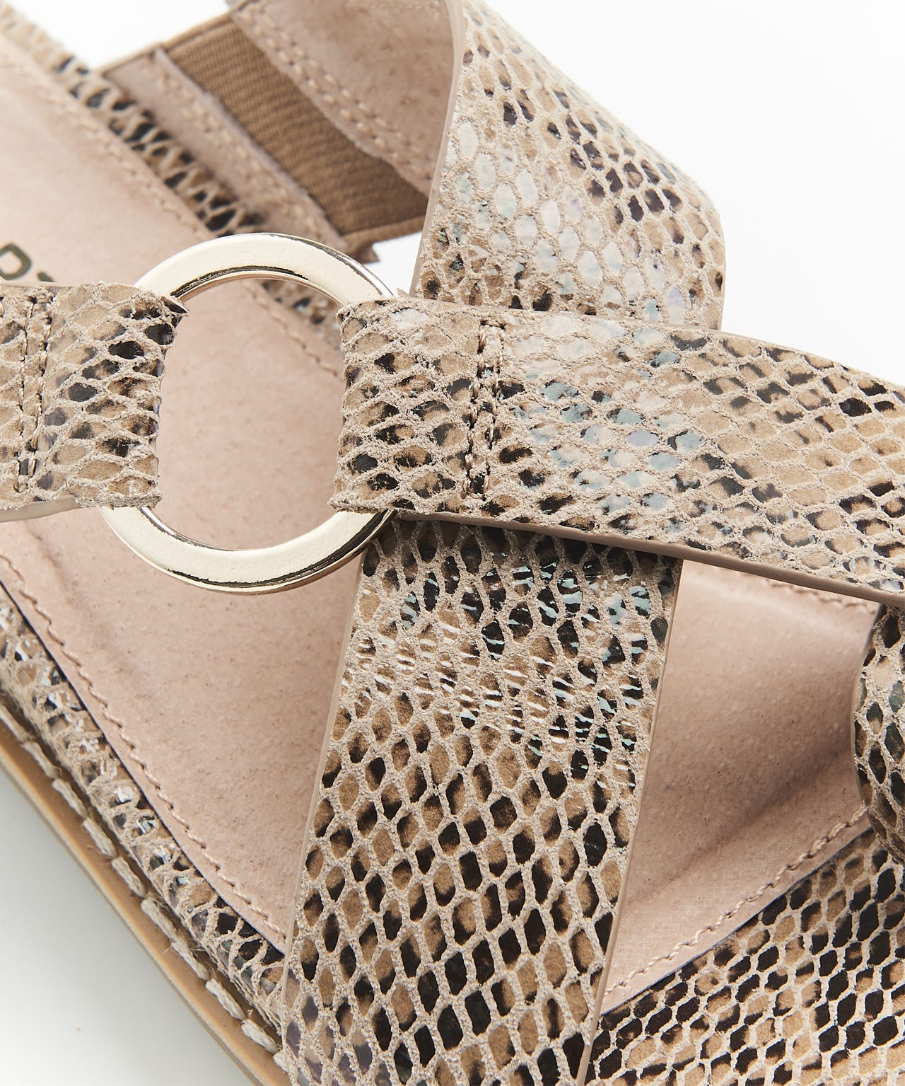 Reptile Print Toe Loop Sandal