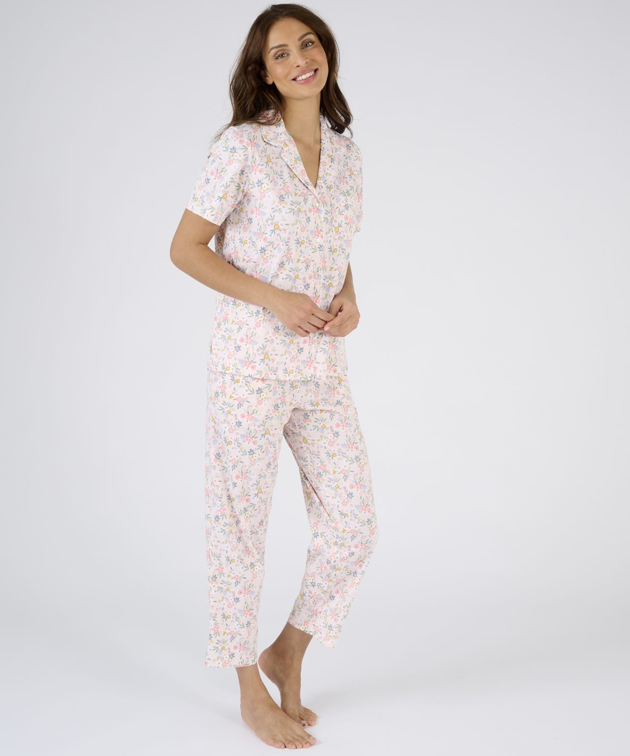 Print Short Sleeve Jersey Pyjamas