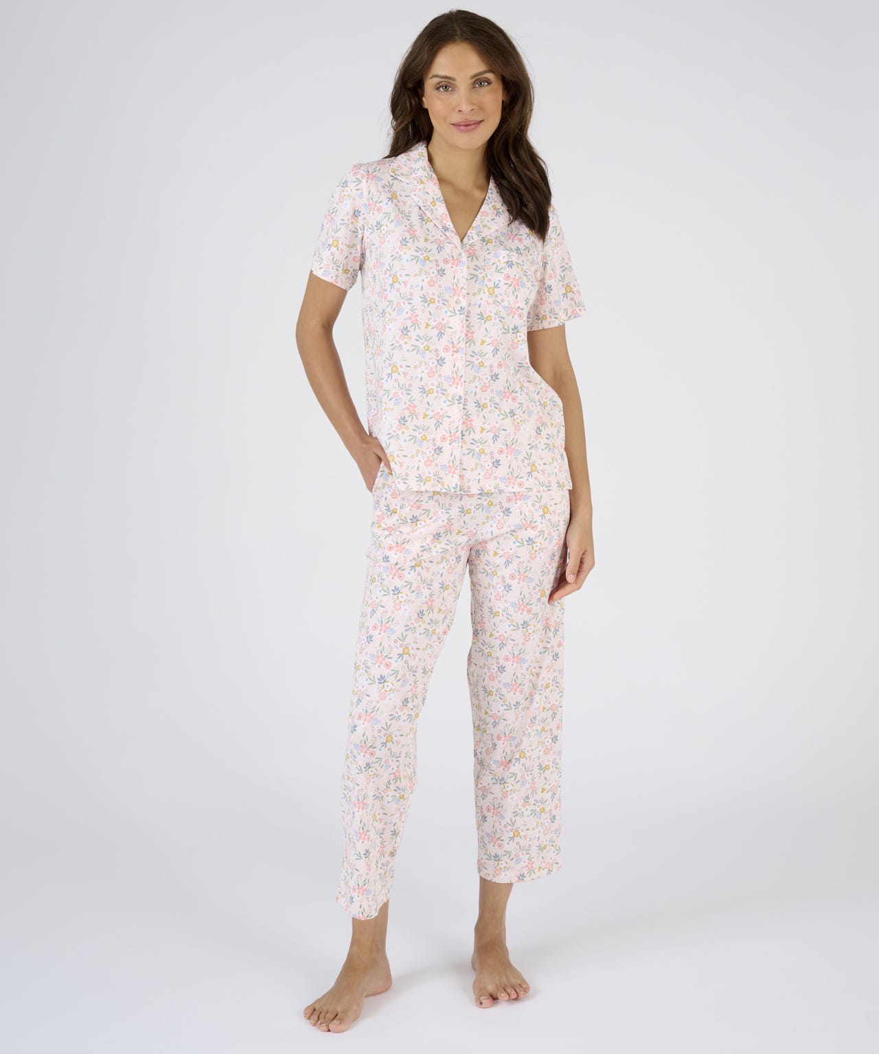 Print Short Sleeve Jersey Pyjamas