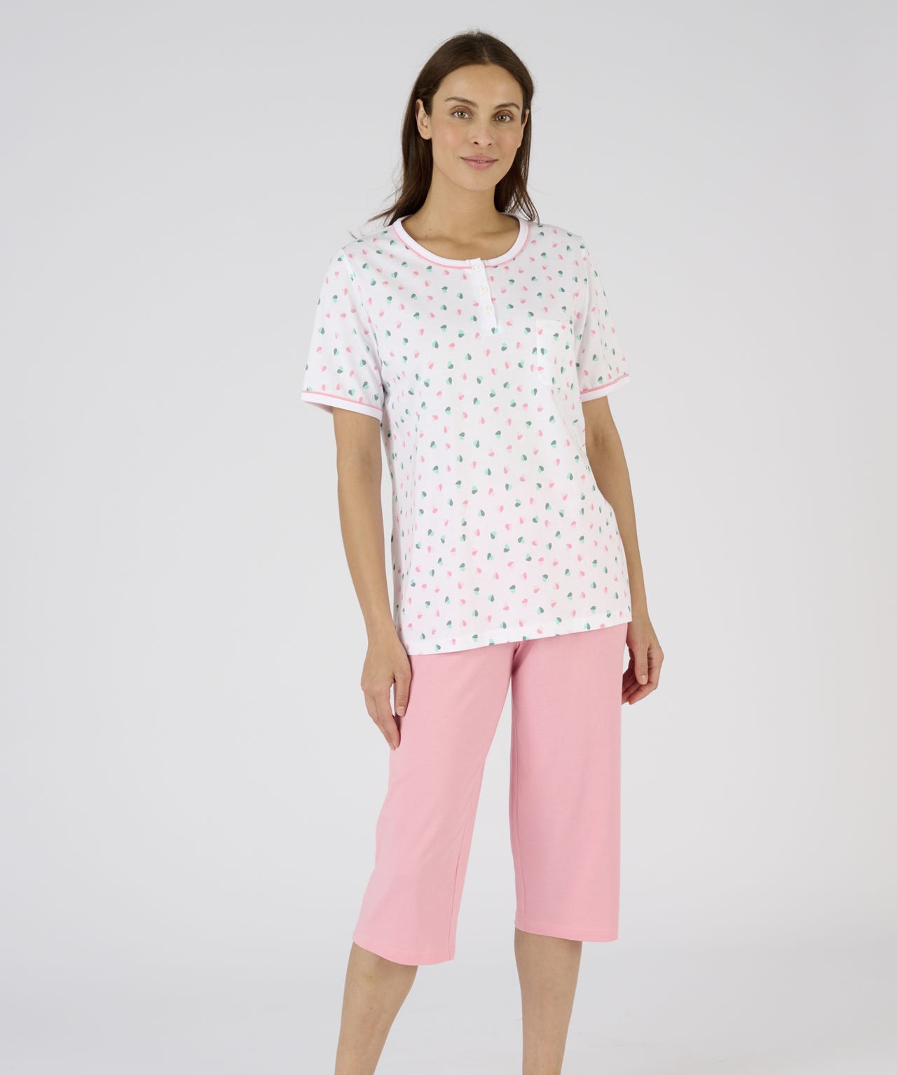 Short Sleeve Cropped Pyjamas