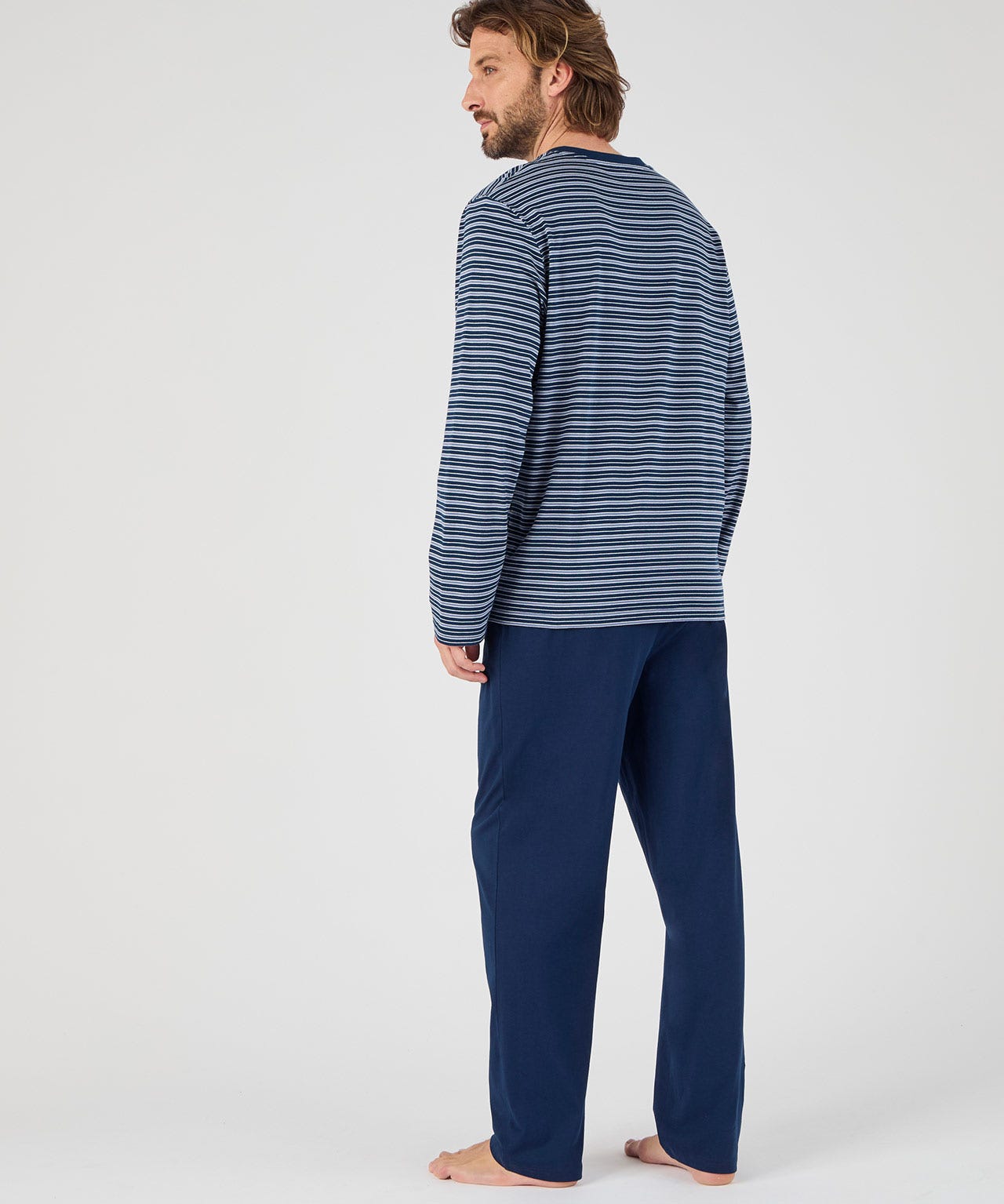 Men's Long Sleeve Jersey Pyjamas