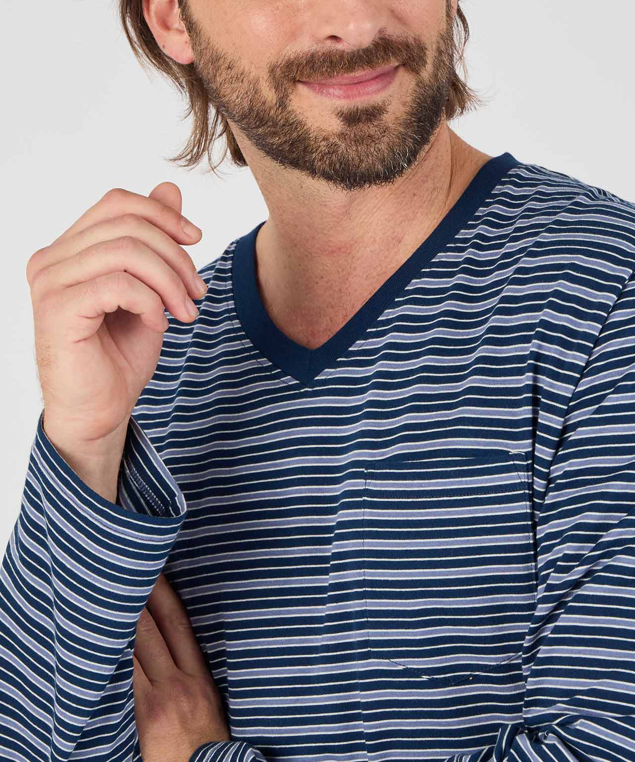 Men's Long Sleeve Jersey Pyjamas